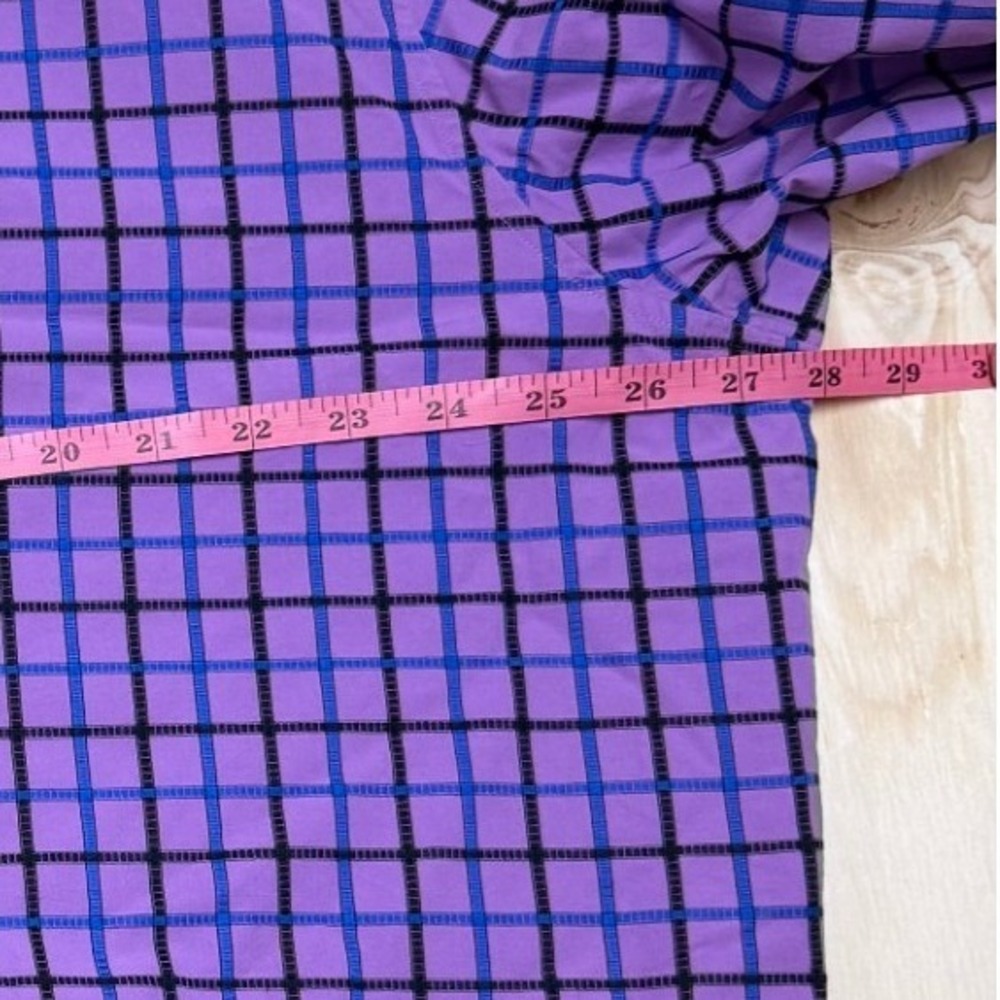 Robert Graham 3XL Purple Grid Check Paisley Trim Button Down Shirt Classic Fit - Picture 8 of 9